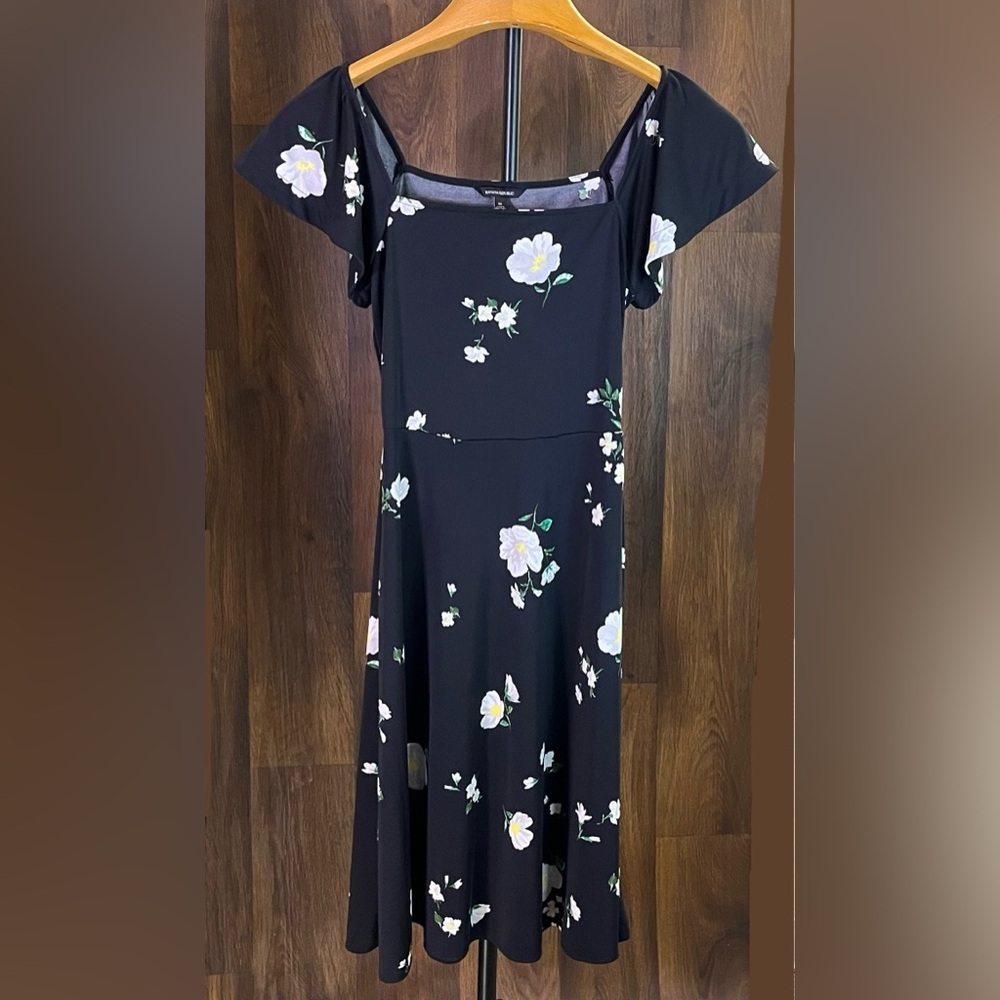 Banana Republic Black Floral Dress